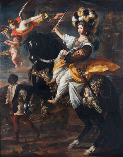Christine Marie z Francie 1606-1663, vévodkyně Savojská, jako Minerva, asi 1663. od Charles Claude Dauphin