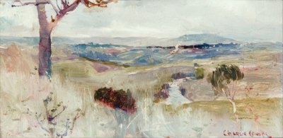 Dandenongs z Heidelbergu od Charles Edward Conder