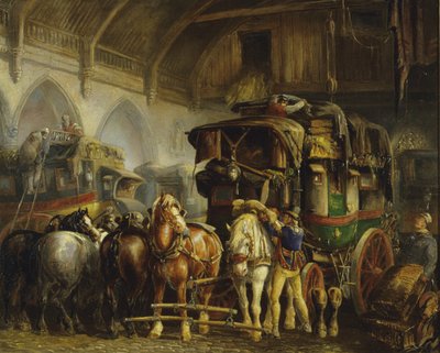 A Paris Diligence (olej na plátně) (pár viz 266152) od Charles Cooper Henderson