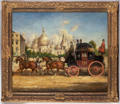 Poštovní autobus Londýn-Brighton před Royal Pavilion, Brighton od Charles Cooper Henderson