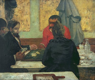 Hráči karet, 1883 (olej na kartě) od Charles Cottet