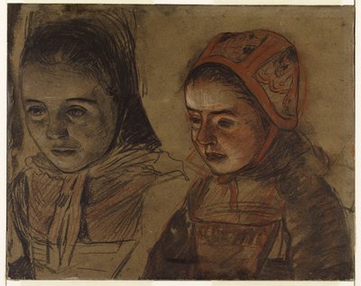 Bretonské holčičky od Charles Cottet