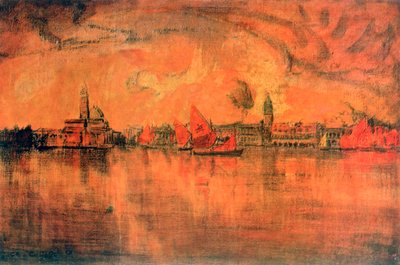 Pohled na Benátky od moře, c1896 od Charles Cottet