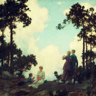 Pod borovicemi od Charles Courtney Curran