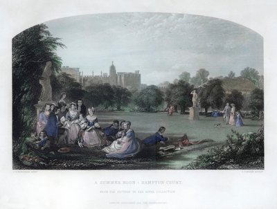 Letní poledne: Hampton Court, 19. století od Charles Cousen