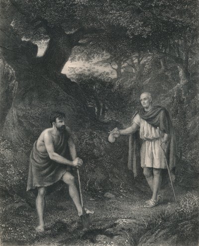Timon a Flavius Timon z Athén, c1870 od Charles Cousen