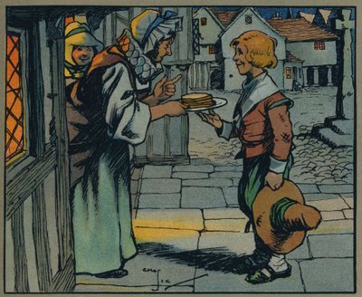 Hnědý chléb a máslo (barva litho) od Charles Crombie
