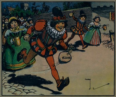 Dívky a chlapci přicházejí hrát (barevné lito) od Charles Crombie