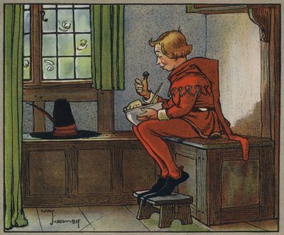 Little Jack Horner (barevné lito) od Charles Crombie