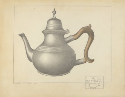 Cínová konvice od Charles Cullen