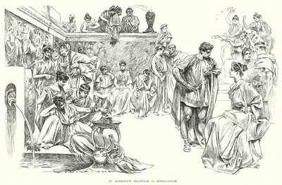 Odpolední recepce v Herculaneum (litho) od Charles Dana Gibson