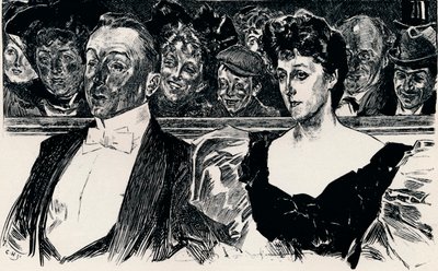 V divadle, c1876-1898, 1898 od Charles Dana Gibson
