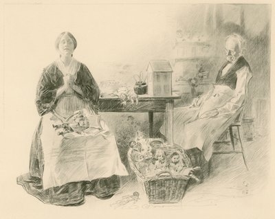 Caleb Plummer a jeho dcera od Charles Dana Gibson