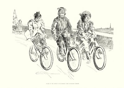 Gullem na radu svého lékaře cvičí venku (litografie) od Charles Dana Gibson