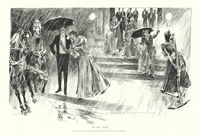 V přestupném roce (litografie) od Charles Dana Gibson