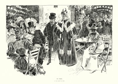 V Paříži (litografie) od Charles Dana Gibson