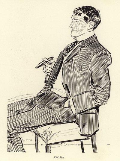 Phil May, portrét od Charles Dana Gibson