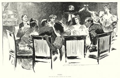 Hádanku, najdi muže, který platí za večeři (litho) od Charles Dana Gibson