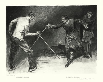 Rudolph Rassendyll, Rupert z Hentzau (litografie) od Charles Dana Gibson