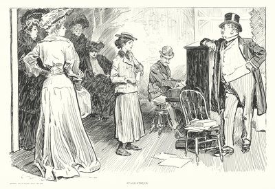 Stage-Struck (litografie) od Charles Dana Gibson