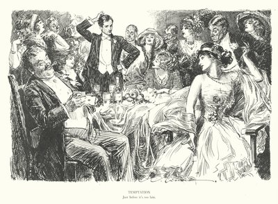 Pokušení, Těsně předtím, než bude pozdě (litografie) od Charles Dana Gibson