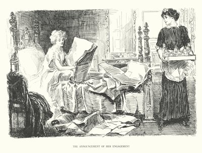 Oznámení o zasnoubení (litografie) od Charles Dana Gibson
