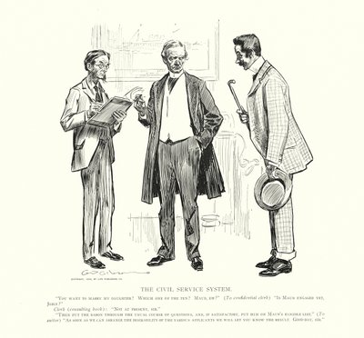 Systém státní služby (litografie) od Charles Dana Gibson