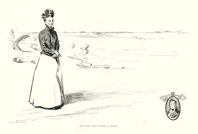 Dívka, která milovala námořníka (litografie) od Charles Dana Gibson
