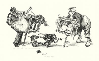 Soupeřící opery (litografie) od Charles Dana Gibson