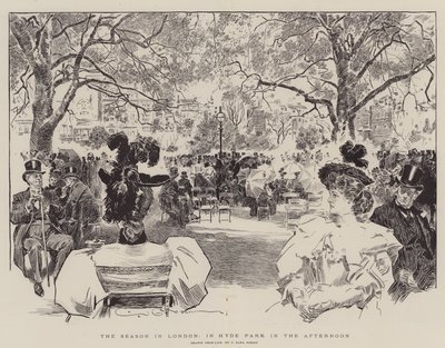 Sezóna v Londýně, odpoledne v Hyde Parku od Charles Dana Gibson