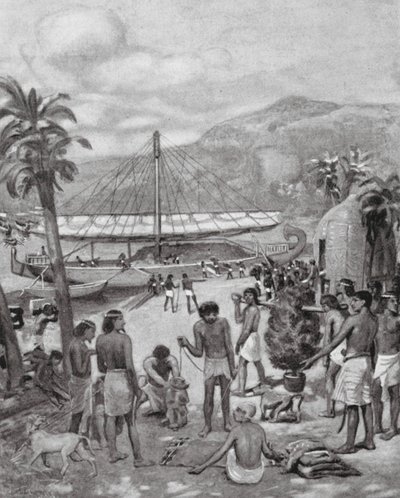 Rané obchodování v Egyptě (litografie) od Charles Daniel Ward