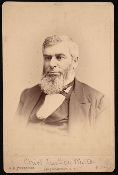 Portrét Morrisona Remicka Mott Waite 1816-1888, před rokem 1888 od Charles De Forest Fredricks