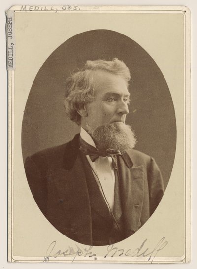 Portrét Josepha Medilla, kolem roku 1876 od Charles Delevan Mosher