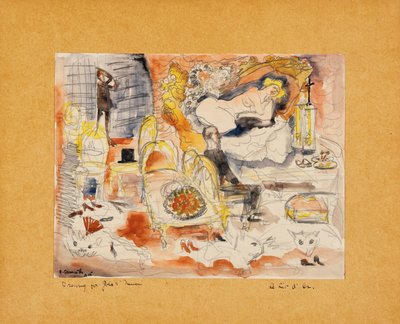 Hrabě Muffat objevuje Nanu s markýzem de Chouard od Charles Demuth