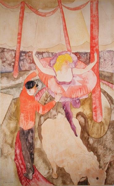 Jezdkyně a asistentka od Charles Demuth