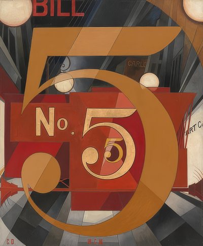 Viděl jsem figurku 5 ve zlatě. 1928 od Charles Demuth