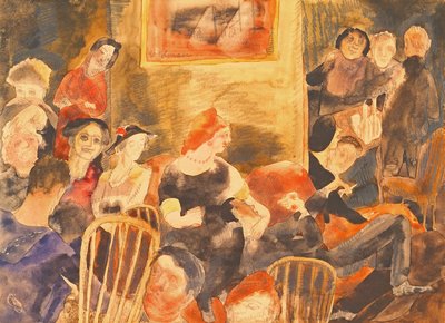 Ilustrace společnosti, 1919 (wc a tužka na papíře) od Charles Demuth