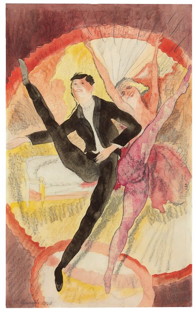 In Vaudeville: Dva tanečníci od Charles Demuth