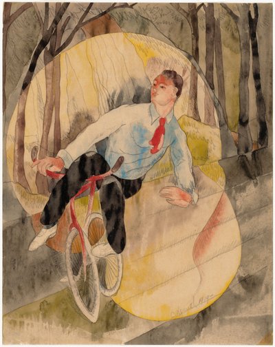 Ve Vaudeville, jezdec na kole od Charles Demuth