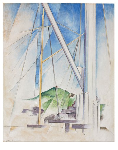 In the Key of Blue, kolem roku 1919 (tempera a tužka na palubě) od Charles Demuth