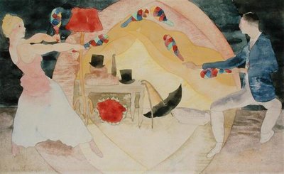 Žongléři s činkou (akvarel na papíře) od Charles Demuth
