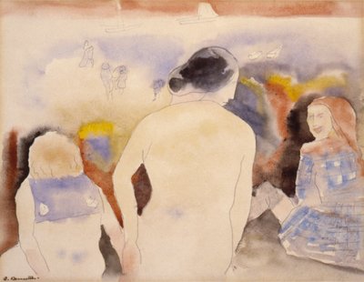 Bez názvu (Žena s černými vlasy a dvěma dětmi) od Charles Demuth