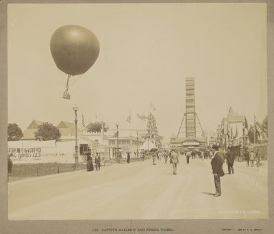 Zajatý balón a ruské kolo, Světová kolumbijská expozice, Chicago od Charles Dudley Arnold