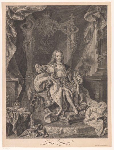 Portrét francouzského Ludvíka XV od Charles Dupuis