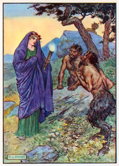 Ceres se ptá po své dceři (barevná litografie) od Charles Edmund (after) Brock