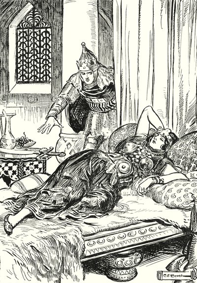 "Podařilo se mu získat scimitar" (lit.) od Charles Edmund (after) Brock