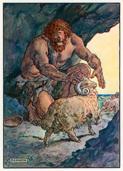 "Jak je to možné, ty, který jsi vůdce stáda" (barevná litografie) od Charles Edmund (after) Brock