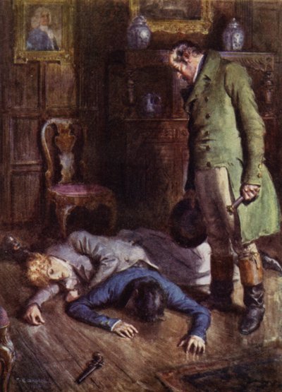 Ilustrace pro The Amateur Gentleman od Jefferyho Farnola (barevné lito) od Charles Edmund (after) Brock