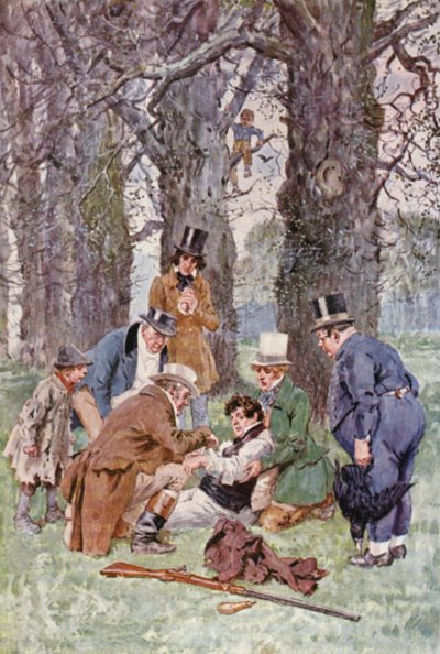 Ilustrace k Pickwickovým novinám od Charlese Dickense (barevná litografie) od Charles Edmund (after) Brock
