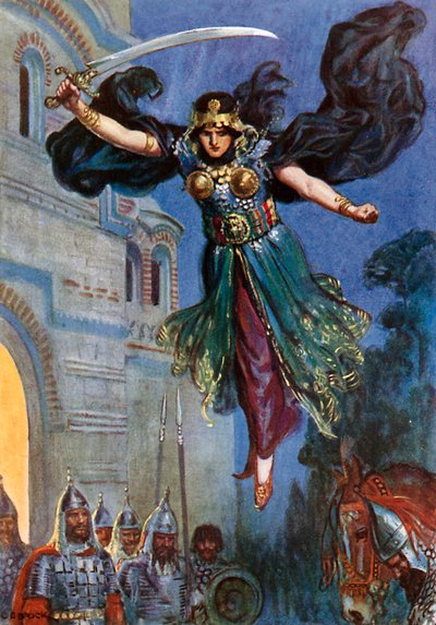 "Všichni znehybněli na místě, kde stáli" (barevná litografie) od Charles Edmund (after) Brock